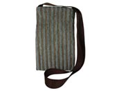 Pouch - Brown & Blue Stripes - $22.00 