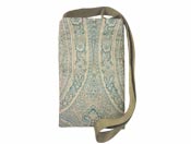 Pouch - Teal & Silver Paisley - $24.00