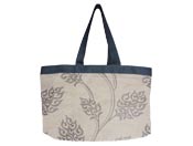 Shopper - Linen & Silver Lotus - $48.00